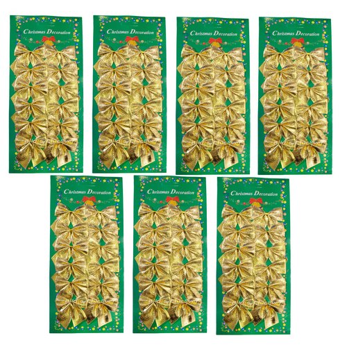 84 Mini Schleifen gold Weihnachten Weihnachtsschleifen Schleife Christbaum 5cm - zum Schließen ins Bild klicken